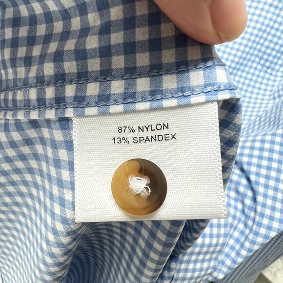 Peter Millar Gulf Vented Boat Fishing UPF Sun Shirt Button Down Gingham XL - Picture 7 of 10